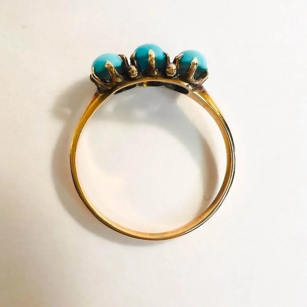 Estate Turquoise Three-Stone Ring